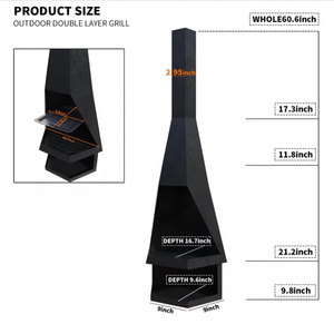Mode brasero extérieur Chiminea cheminée foyers à <span class=keywords><strong>bois</strong></span> barbecue gril pour jardin Patio - Product Image 2
