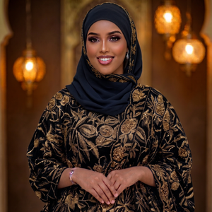 Ensemble complet de Dirac Fransawi perlé marron et violet riche - Tenue traditionnelle somalienne haut de gamme pour occasions spéciales - Product Image 3