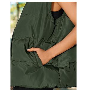 Gilet d'hiver pour femme, col montant, rembourrage en duvet, ourlet ajustable - Product Image 5