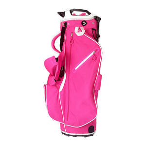 Sac de golf pour femme rose vif de qualité supérieure, léger, imperméable, en PU, avec 7 compartiments, logo personnalisé, sac de golf pour femmes - Product Image 2
