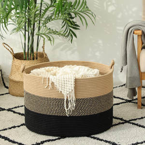 Home Decorative <b>Woven</b> <b>Basket</b> Fabric Organizing Storage <b>Basket</b> for Home Use - Product Image 2
