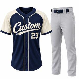 Conjunto de Pantalones y Camiseta de Béisbol Personalizados al por Mayor para Hombre, Uniforme de Béisbol Masculino, Poliéster que Absorbe la Humedad, Suministro OEM — 102 caracteres - Product Image 4