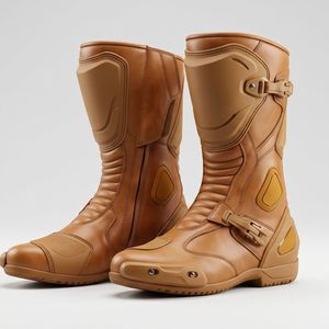Bottes de moto longues, chaussures de protection de qualité supérieure avec embout renforcé et semelle durable pour les motards professionnels - Product Image 3