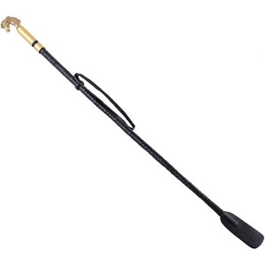 Látigo de Cuero Premium para Montar a Caballo |   Fusta de entrenamiento ecuestre hecha a mano con mango trenzado, varilla de equitación duradera, profesional para caballos - Product Image 1