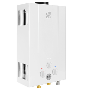 Chauffe-eau instantané au gaz 8L, échappement par conduit, cuivre naturel, sans réservoir, mural, pour usage domestique - Product Image 3