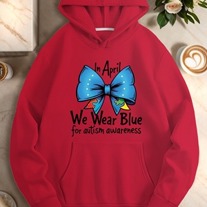 We wear Blue para autismo sudaderas casuales de mujer - Product Image 3