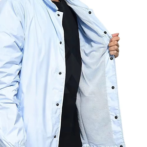 Men's Black Polyester Hooded Windproof Zipper Closure Casual Regular Fit Autumn wear <b>Coach</b> Jacket Is Available For Online Sale - Product Image 5