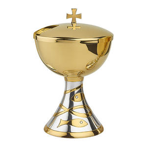 Ciboire en laiton élégant et superbe, pour usage religieux en église, pour la Sainte-Cène, gobelet décoratif. - Product Image 6