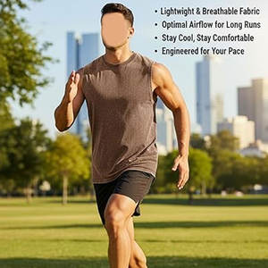 Débardeurs de sport pour hommes sans manches, col rond, décontractés, pour la gym, effet délavé, respirants, coupe ample, athlétiques, pour l'été - Product Image 5