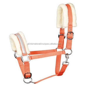 Halter de nailon de alta calidad con relleno de lana suave visón colorido en collar de cabeza fabricante de hardware inoxidable en India - Product Image 2