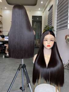 Extensions de cheveux humains vierges Remy du Vietnam, lisses comme des baguettes, ondulations soyeuses, tissage double trame, toutes les couleurs disponibles - Product Image 2