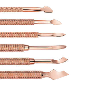 High Quality Rose Gold Manicure <b>Tools</b> Easy to Use <b>Nail</b> Technicians Stainless Steel Cuticle Pusher New Arrival - Product Image 5