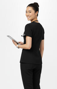 Offre Spéciale 2026 – Ensemble de Blouse et Pantalon Médical Unisexe avec Fermeture Latérale à Boutons Pression, Taille Élastique, en Spandex/Coton – Uniformes Médicaux – Commande en Gros - Product Image 3