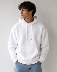 Fabricantes de sudaderas con capucha blancas personalizadas de 350 g/m², sudaderas con capucha extragrandes unisex personalizadas para hombre y personalizables - Product Image 4