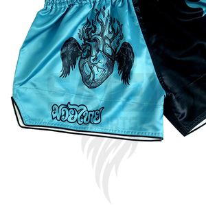 Shorts de boxe unisexes de bonne qualité, impression de logo personnalisée, extensible, respirant, séchage rapide, 100% polyester, entraînement MMA - Product Image 3