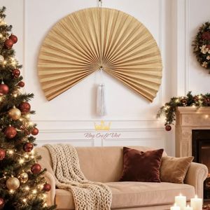 Ventilador de Pared de Bambú Natural Hecho a Mano en Oferta – Gran Decoración de Pared Estilo Boho Vintage para Decoración del Hogar - Product Image 5