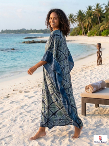 Women Stylish Printed <b>Kaftan</b> Dress Loose Fit Beach Wear Soft Fabric <b>Summer</b> Resort Cover Up Island Vacation Bulk Supply - Product Image 6
