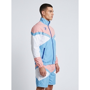 <b>Men's</b> Printed Color Block Windbreaker <b>Jacket</b> and Shorts Set Lightweight Polyester Sportswear Streetwear Tracksuit - Product Image 3