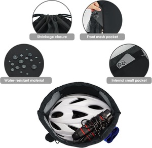 Sac à dos de sport personnalisé avec logo, cordon de serrage, poches latérales en mesh, poche avant zippée, résistant à l'eau, pour hommes et femmes - Product Image 2