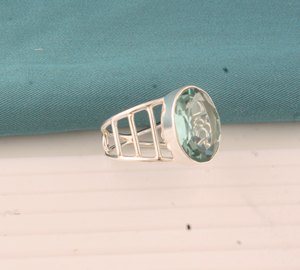 Wholesale Oval Faceted Amethyst 925 Sterling <b>Silver</b> Classic Bezel Setting Vertical Bar Shoulder <b>Solitaire</b> <b>Ring</b> Supplier - Product Image 4