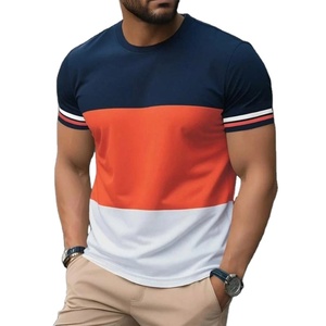 Camisetas a rayas simples a la moda para hombre, camiseta informal de verano de manga corta con estampado 3D, jerséis transpirables holgados con cuello redondo, Tops - Product Image 6