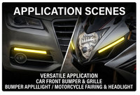 Ampoules LED TCYATO pour voitures, lumières LED pour moto, feux de jour COB super lumineux, ultra-fins et étanches