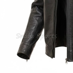 Veste en cuir véritable pour l'hiver, imperméable, coupe-vent, veste bomber vintage de haute qualité, personnalisée pour hommes - Product Image 4