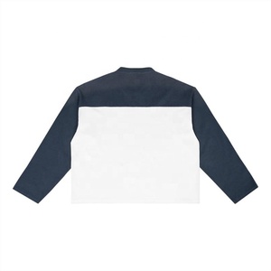 เสื้อยืดคอกลมแขนยาวทรงโอเวอร์ไซส์ผ้าฝ้ายถัก 100% พิมพ์ลายเรโทรแบบสั่งทำใหม่ปี 2026 สำหรับผู้ชาย - Product Image 4
