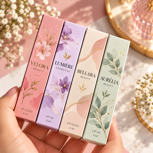 Cajas Rígidas con Cierre Magnético para Cosméticos, Brillo Labial y Lápiz Labial Personalizados, Papel Holográfico Dorado y Plateado, Paquete EcoRev, MOQ 100 Piezas, Venta al Por Mayor - Product Image 2