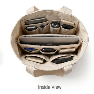 Sac pour ordinateur portable en toile prêt à l'emploi avec fermeture à glissière et production personnalisée - Product Image 6