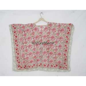 Vestido Kaftán Midi de Algodón 100% Hecho a Mano para Mujer, Romántico, Vintage, con Estampado Floral, Cuello en V, Manga Corta, Ecológico y Transpirable - Product Image 2