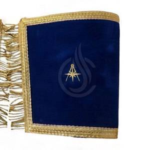 Manchettes maçonniques légères en velours brodé de qualité supérieure – Accessoires de chemise formelle simples – Style intemporel pour cérémonies – Idéal comme cadeau - Product Image 3