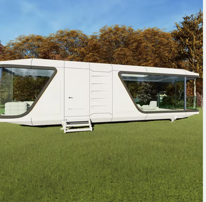 Maison conteneur portable de luxe en forme de mini-capsule spatiale, maison préfabriquée mobile pour l'hébergement familial - Product Image 2