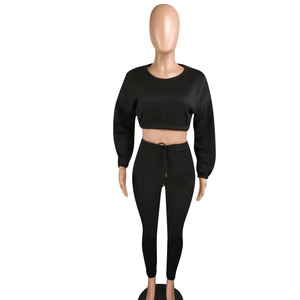 Conjunto Deportivo de Dos Piezas para Mujer, con Capucha, Estampado Otoñal, Ligero, 100% Algodón, Top Corto y Pantalones, Ropa Deportiva Informal de Secado Rápido - Product Image 6
