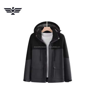 EMPIRE TREND WEARS Chaqueta Casual Impermeable para Hombre con Logotipo Personalizado, Cuello Alto, Diseño Color-Block, Transpirable, de Lona Delgada, Estilo Urbano - Product Image 4