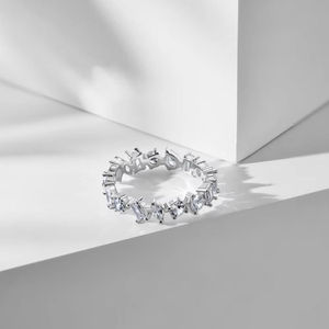 Anillo de Joyería Fina, Corte Princesa, Chapado en Oro sobre Plata, Anillo de Plata de Ley 925 - Product Image 2