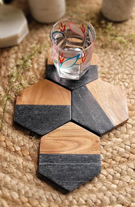 Sous-verres en bois de forme irrégulière, de luxe, modernes et élégants, écologiques, de haute qualité, personnalisables en gros, diamètre 100 mm, épaisseur 4-5 mm - Product Image 6