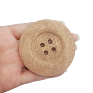 Botones Redondos Planos de Madera Natural para Decoración, Manualidades, Juguetes de Madera DIY - Product Image 3