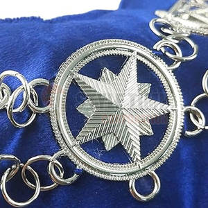 Collier maçonnique de qualité supérieure pour les insignes de loge et les événements, collier maçonnique de haute qualité au design élégant - Product Image 4