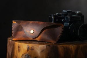 New Genuine Leather Classic Handmade Glasses Cover Luxury Eyewear <b>Case</b> Full Grain Leather <b>Sunglasses</b> Pouch LGC-0096 - Product Image 3