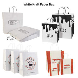 Sacs en papier kraft brun écologiques, durables, biodégradables, de luxe, avec logo personnalisé, pour les promotions des supermarchés - Product Image 4