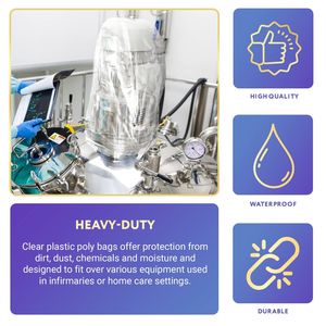 Pacco 200 fogli di plastica in polietilene a bassa densità 80X52 copri rotolo per attrezzature sanitarie industriali chiare attrezzature generali - Product Image 4