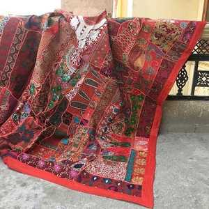 Tapisserie murale en coton brodée à la main avec motif animalier traditionnel d'éléphant, décoration de porte, magnifique, par les artisans indiens - Product Image 2