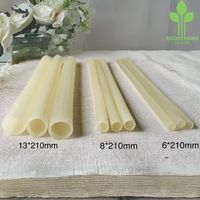 Pailles à boire de riz en bambou biodégradable écologique bon prix pailles jetables de l'usine du Vietnam emballage en carton boîte