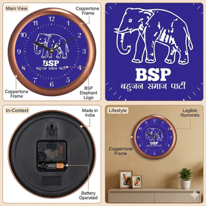 Horloge murale en plastique de luxe Liviya, personnalisable, pour la promotion de cadres, politiciens indiens, décoration de bureau pour Thanksgiving et Noël - Product Image 3