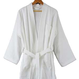 Albornoz Blanco de Algodón 100% de Venta Directa de Fábrica Nesta Sports China, Albornoces de Hotel para Hombre y Mujer con Logotipo Bordado Personalizado - Product Image 1