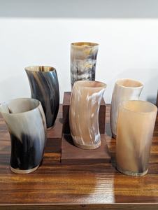 Taza Koi para beber de oso Vintage exquisita personalizada, cuerno Natural hecho a mano, estilo Animal tallado antiguo corto para regalo de negocios - Product Image 3