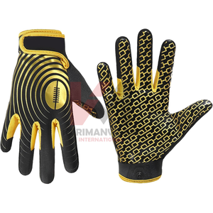 Breathable American Football Gloves Sticky Silicone Palm Custom Logo Professional Receiver Training Gear Wholesale Manufacturer - Product Image 1
