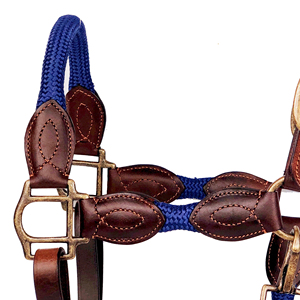 Horsekraft High Quality English Leather Anatomical Warrior Combo <b>Equestrian</b> Horse Halter Breathable Luxury Stitching Brass - Product Image 6