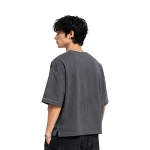T-shirts amples en coton premium pour hommes, coupe décontractée, manches courtes, style streetwear, personnalisables, OEM, ODM, marque privée, fournisseur en gros - Product Image 4